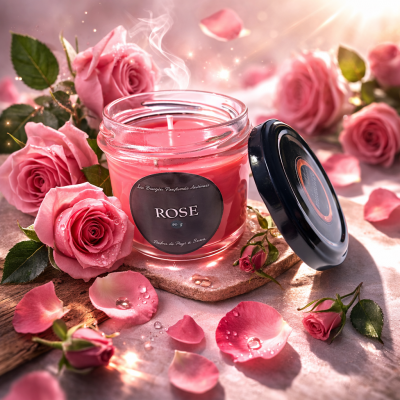bougie parfume ilumano rose