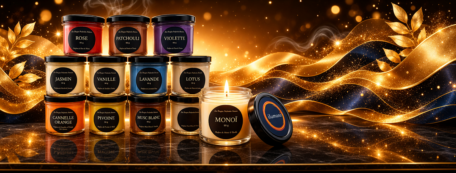 Bougies parfumées naturelles pour parfumer l'intérieur